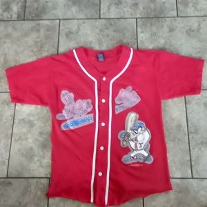 Tasmanian Devil Baseball Style Cotton Jersey 95 Vintage